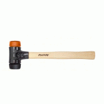 MASSETTE SAFETY - MANCHE BOIS - EMBOUT NOIR/ORANGE - DIAMÈTRE 40 MM WIHA