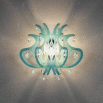 SLAMP MEDUSA APPLIQUE DE DESIGNER, BLEUE