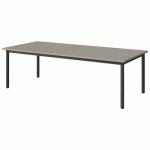 TABLE MALIBU 180X80 T2 4P STRA ABS GRIS U727/GRIS 7016