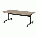 TABLE MALIBU RAB 160X80 T3 DL ST ALAISÉ CHÊNE 1146/NOIR 9005