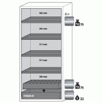 ARMOIRE SÉCURITÉ S-CLASSIC-90 S90.196.090 GRIS CLAIR