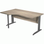 BUREAU GAUCHE PIED L MÉTAL 160 CHÊNE CANADIEN ANTHRACITE - ARTARREDI