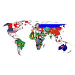 DRAPEAUX DU MONDE - 150X90CM - [3€-10€]