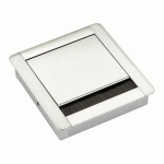 PASSE-CÂBLE RECTANGULAIRE STAVO - 120 X 128 MM - POUR BUREAU - ALU SYNERCIA