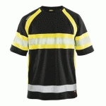 T-SHIRT HAUTE VISIBILITÉ NOIR/JAUNE FLUORESCENT TAILLE XS - BLAKLADER