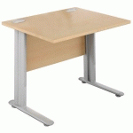 TABLE DROITE L80X80 HETRE ALU - MANUTAN EXPERT