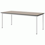 TABLE MALIBU 180X80 T5 4P STRA ACACIA/NOIR BLC 9016