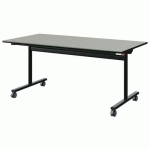 TABLE MALIBU RAB 160X80 T5 DL ST ISOS GRIS 1400/NO NOIR 9005