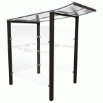 ABRI CAISSE MODULO 1.30 M AVEC BARDAGES LATÉRAUX - NOIR 9005 - PROCITY