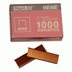 AGRAFE RAPID BÉBÉ 8/4 CUIVRÉE - BOÎTE DE 1000