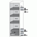 ARMOIRE SÉCURITÉ S-CLASSIC-90 S90.196.060.WDAS JAUNE