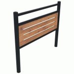 BARRIÈRE HESI 1.50 TÊTE BOMBÉE PIN TYROL AJOURÉ/MÉT GR 7016 - BUTON DESIGN