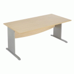BUREAU DROIT MERCURE PIEDS L 120X80CM HÊTRE/BLC - SIMMOB