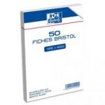 HAMELIN SACHET DE 50 FICHES BRISTOL 125X200 MM 5X5 BLANC 115120