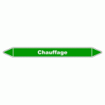 LOT DE 3 - MARQUEUR DE TUYAUTERIE - CHAUFFAGE - NFX 08-105 - VINYLE LAMINÉ 250 X 26 MM