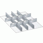 MATÉRIEL DE SUBDIVISION POUR TIROIRS 459X612X100MM - LISTA