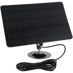 PANNEAU SOLAIRE MICRO USB 10W 5V 2000MAH ROTATION À 360 DEGRÉS PLAQUE SOLAIRE EN SILICONE MONOCRISTALLIN ÉTANCHE POUR CAMÉRA USB (NOIR)