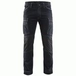 PANTALON DE TRAVAIL SERVICES DENIM STRETCH MARINE/NOIR TAILLE 44 - BLAKLADER