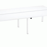 PÔLE DE 4 BUREAUX DROITS BLANC L 140 X P 80 CM PIÉTEMENT MÉTAL BLANC - ARCH