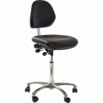 SIÈGE AKTIV ESD - IMITATION CUIR - BAS - NOIR - GLOBAL PROFESSIONAL SEATING