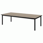 TABLE MALIBU 180X80 T1 4P ST ANTIB CHÊNE 1146/NOIR NOIR 9005