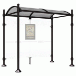 ABRI BUS PROVINCE 2.50 M SANS BARDAGES LAT. AGORA NOIR 9005 - PROCITY