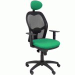 CHAISE JORQUERA AVEC APPUI-TÊTE NOIR/VERT ÉMERAUDE - PIQUERAS Y CRESPO