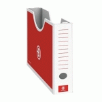 LOT DE 50 - ETUI DE CLASSEMENT CARTON BRUNEAU DOS 8 CM ROUGE