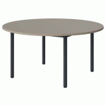 TABLE MALIBU Ø 120 T3 4P STRA ABS GRIS U727/GRIS 7016