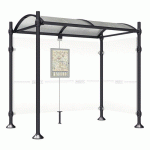 ABRI BUS PROVINCE 2.50 M 1 BARDAGE LAT. INOX NOIR 9005 - PROCITY