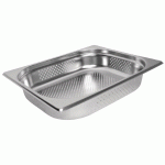 BAC GASTRONORME PERFORÉ ECO GN 1/2 VOGUE EN INOX - 100 MM