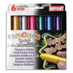BIC BLISTER DE 6 BÂTONS DE COLORIAGE PLAYCOLOR 5G COLORIS ASSORTIS MÉTALLIQUES
