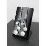 BOUCLES D'OREILLES ARGENT OEIL DE SAINTE LUCIE SUR TIGE.