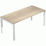 BUREAU PIED MÉTAL TRENDY ÉPAISSEUR 25MM - 180CM BLANC BLANC - ARTARREDI