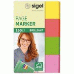 LOT DE 6 - MARQUE-PAGE REPOSITIONNABLE BRILLANT, 50 X 20 MM