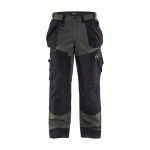 PANTALON DE TRAVAIL INDUSTRIE POLYRECYCLÉ VERT/NOIR C44 - BLAKLADER