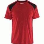 T-SHIRT ROUGE/NOIR TAILLE XS - BLAKLADER