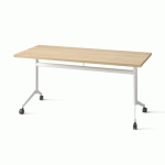 TABLE RABATTABLE POLLY L.160 X P.70 CM PLATEAU CHÊNE - BLANC
