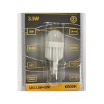 3.5 WATT LED BULB G9 COMPACT SOCKET WARM WHITE LIGHT COLD NATURAL -BLANC FROID- - BLANC FROID