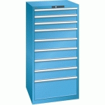 ARMOIRE BLEU CLAIR 717X725X1450 AVEC 9 TIR. 200KG - LISTA
