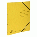 CLASSEUR 2 ANNEAUX 15MM CARTE LUSTRÉE IMPRIMÉE - A4 - JAUNE - LOT DE 10