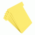 FICHES T INDICE 2 / 60 MM - JAUNE - LOT DE 100
