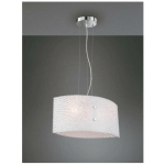 TRIO LIGHTING - TRIO ELISA PLAFONNIER SUSPENDU CYLINDRIQUE MODERNE À 2 LUMIÈRES CHROMÉ