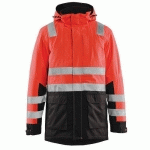 PARKA HAUTE-VISIBILITÉ ROUGE FLUORESCENT/NOIR TAILLE XS - BLAKLADER