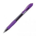 PILOT STYLO À BILLE POINTE MOYENNE RÉTRACTABLE ENCRE GEL VIOLET CORPS PLASTIQUE AVEC GRIP CAOUTCHOUC G2