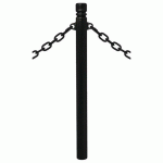 POTELET PROVINCE Ø76 MM CHAINES 2 ANNEAUX CITY NOIR 9005 - PROCITY