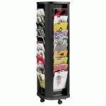 PRÉSENTOIR MOBILE COLONNE 40 CASES POUR FORMAT A4