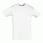 TEE-SHIRT PERSONNALISABLE BLANC ACTIVE ADULTE 190 G