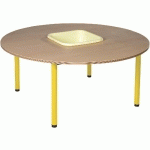 TABLE MATERNELLE RONDE 4 PIEDS TUBE LISE