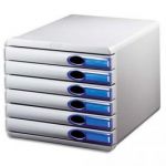 LEITZ MODULE DE RANGEMENT ALLURA 6 TIROIRS BLEU 39X32.5X27 CM 52080005